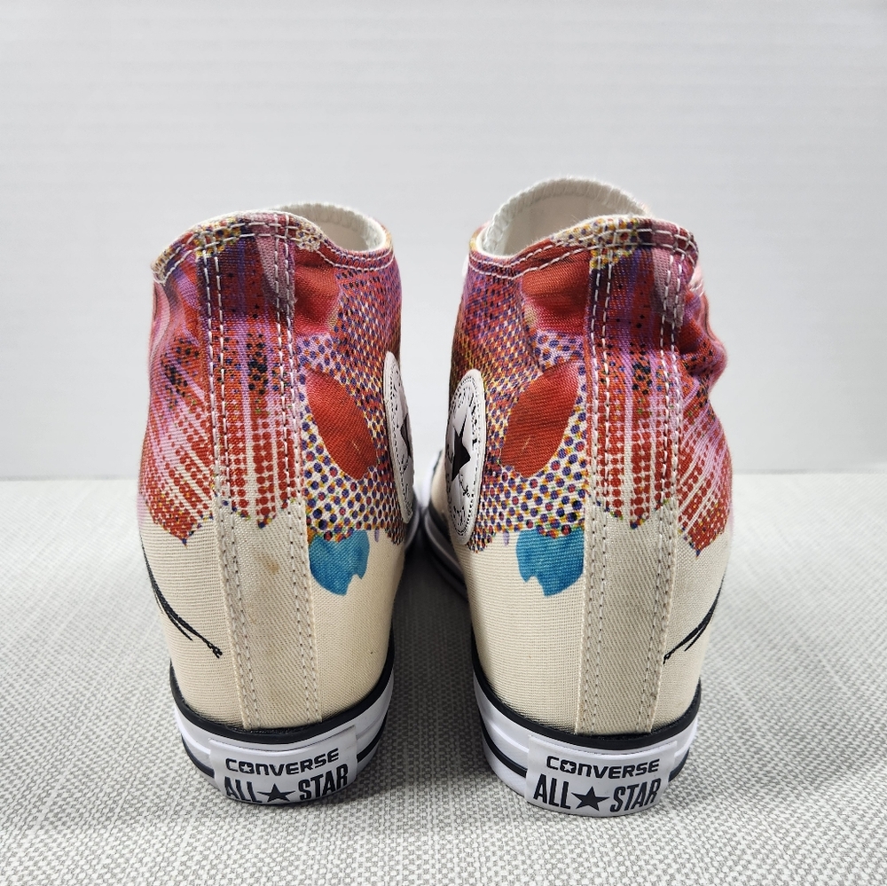 Converse Chuck Taylor All Star Lux Mid Rose sz 9.5 hidden wedge high top sneaker - Picture 7 of 15